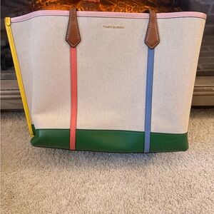 Tory Burch Multicolor Canvas Tote Bag